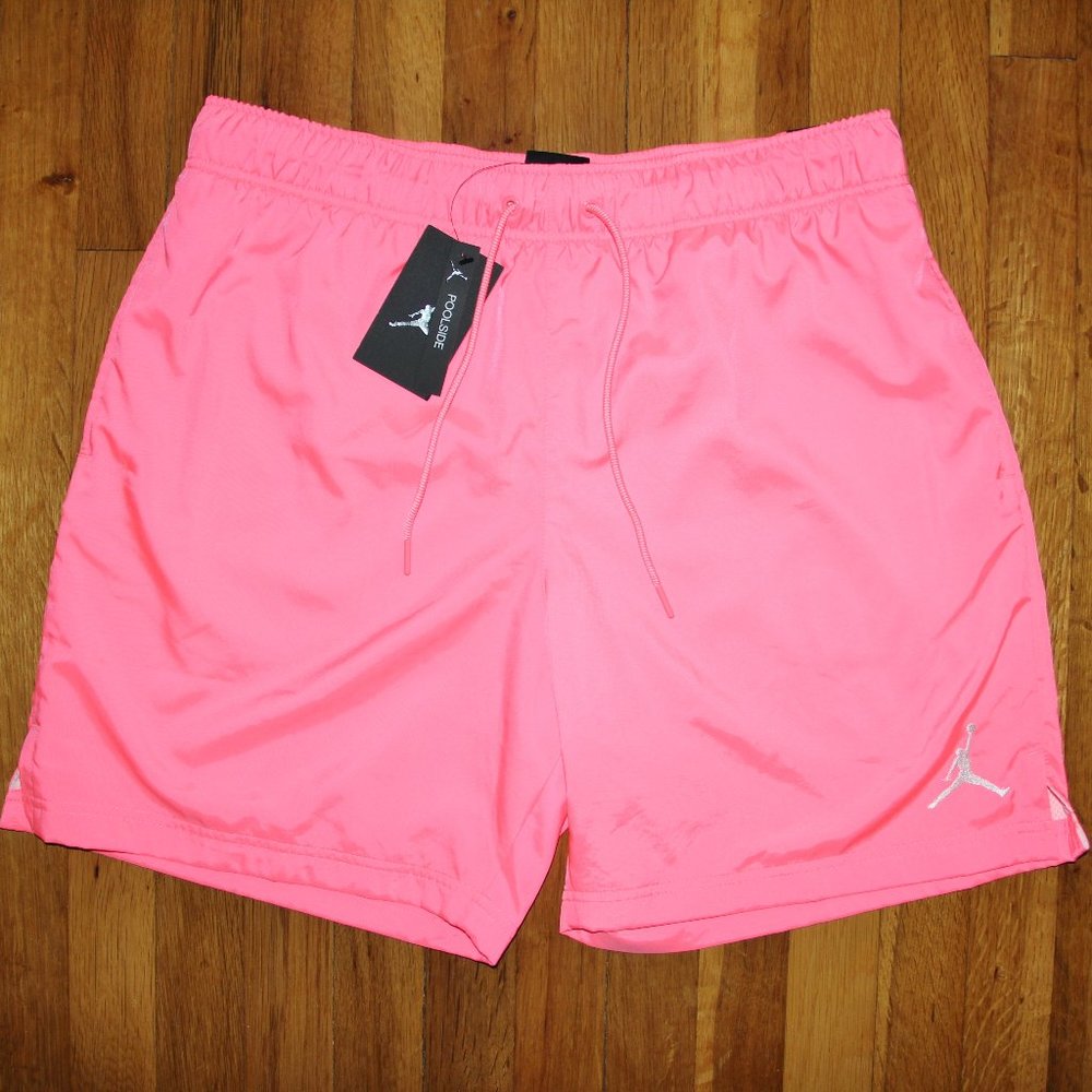 Nike Air Jordan Jumpman Poolside Shorts Mens M L XL Pink Sunset Pulse